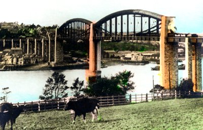De Royal Albert Bridge, Saltash, Cornwall door Cavenders Ltd