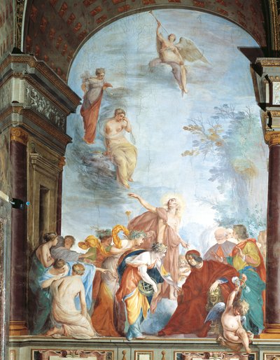 Fresco van Faam en St. Anna - De daden van Lorenzo de Medici, bekend als Magnifico door Cecco  Bravo