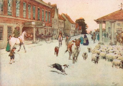 Toen de zon onderging... We stopten bij het Principal Hotel op het Marktplein door Cecil Charles Windsor Aldin