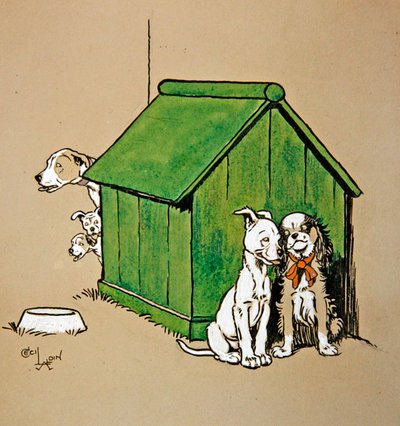 Hofmakerij door Cecil Charles Windsor Aldin