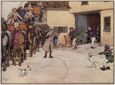 Illustratie voor The Pickwick Papers door Cecil Aldin door Cecil Charles Windsor Aldin