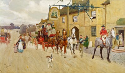 De Grote Noordweg, De Bel in Stilton door Cecil Charles Windsor Aldin