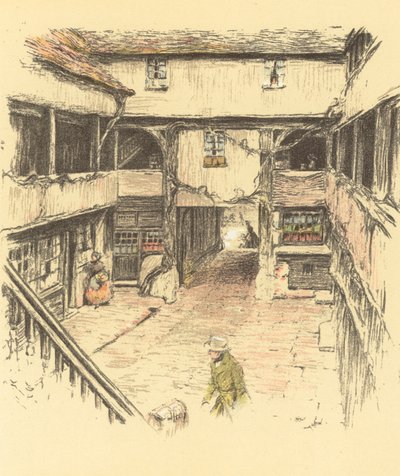 The New Inn, Gloucester door Cecil Charles Windsor Aldin