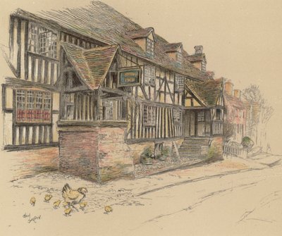 The Talbot Inn, Chaddesley Corbet door Cecil Charles Windsor Aldin
