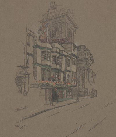 Zonder titel (handgekleurde litho) door Cecil Charles Windsor Aldin