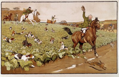 Aquarel door Cecil Aldin door Cecil Charles Windsor Aldin
