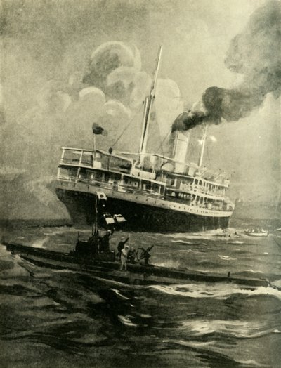 Het zinken van de Falaba, Eerste Wereldoorlog, 28 maart 1915, ca. 1920 door Cecil King