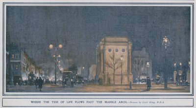 Waar de stroom van het leven langs de Marble Arch stroomt door Cecil King