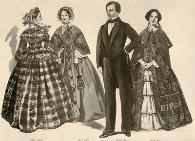 Kleding van 1850-1856, 1907, 1937 door Cecil W. Trout