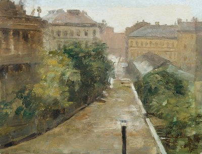Uitzicht vanuit het appartement van de kunstenaar op het Palais Coburg door Cecil van Haanen