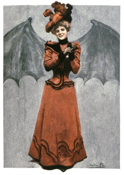 Vrouw verkleed als duivel, ca 1900 door Cecilio Pla Gallardo