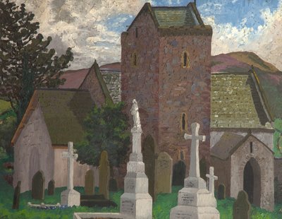 Llangenith Kerk, Zuid-Wales, ca. 1930 door Cedric Morris