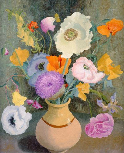 Klaprozen en Lathyrus door Cedric Morris
