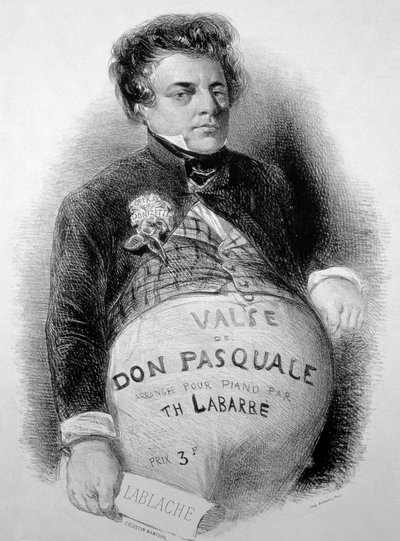 LABLACHE, Luigi (1794-1858) Italiaanse Bas in de rol van Donizetti