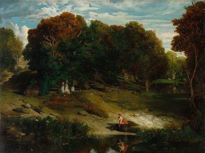 In het bos door Celestin Francois Nanteuil