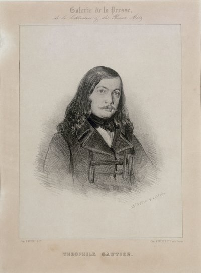 Portret van de dichter Théophile Gautier 1811-1872 door Celestin Francois Nanteuil