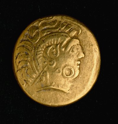 Keltische kunst: statere de Sequani, gouden munt. 3e-2e eeuw v.Chr. Parijs, B.N. door Celtic