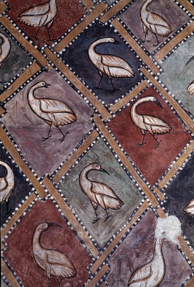 Vogels (detail) door Central Italian School