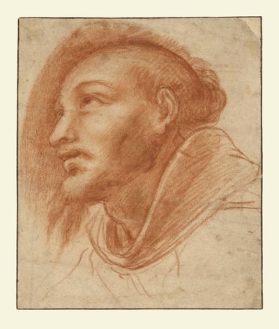 Studie van een Franciscaner monnik (mogelijk Sint Franciscus) door Cerano (Giovanni Battista Crespi)