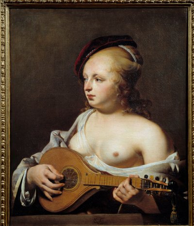 De schaarspeler door Cesar Boetius van Everdingen