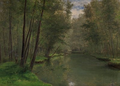 Langs de rivier de Epte in Gasny door Cesar de Cock