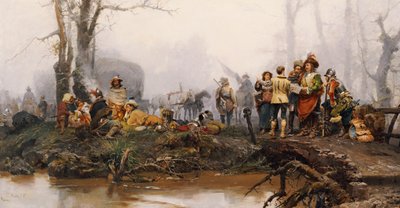 Het Kampement, 1878 door Cesare Auguste Detti