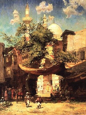 Een Arabische markt door Cesare Biseo