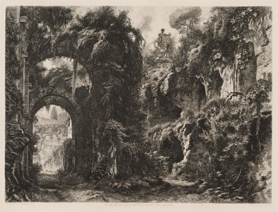 Ruïnes van het Huis van Septimius Severus op de Palatijn door Cesare Biseo
