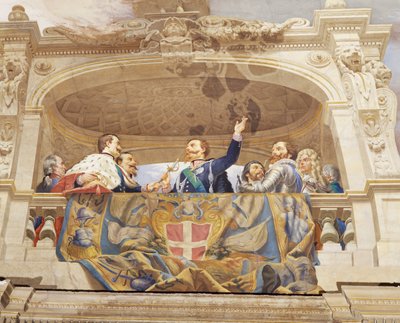 Detail uit Allegorie van Italië door Cesare Mariani