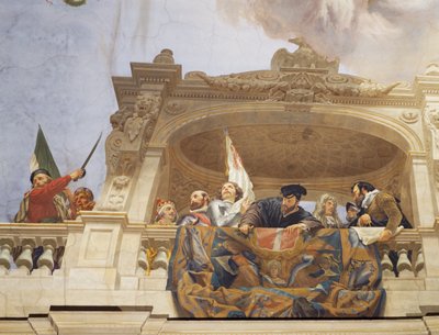 Detail van Allegorie van Italië door Cesare Mariani