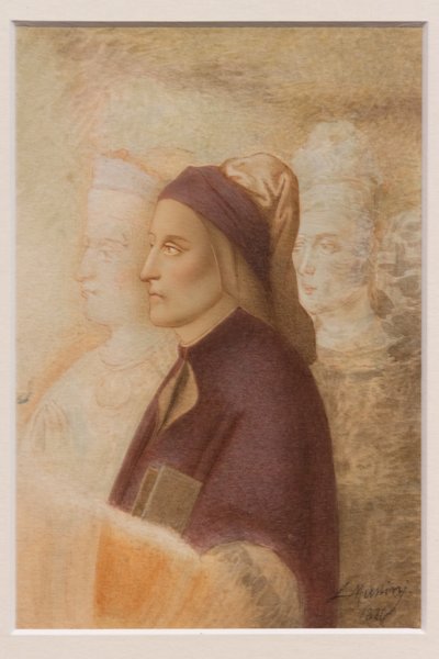 Portret van Dante, door Cesare Mussini, circa 1844 door Cesare Mussini