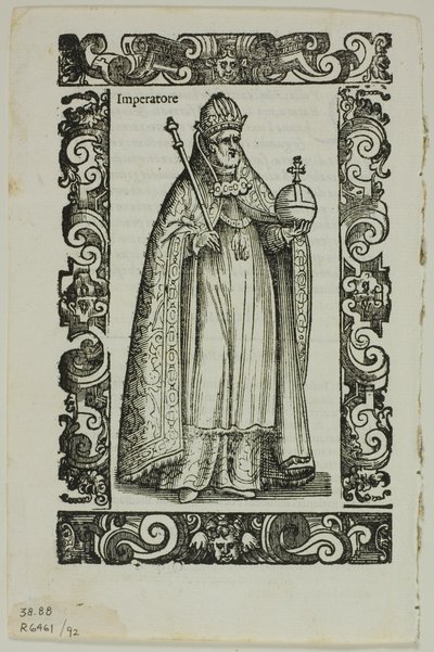 Blad uit Habiti antichi e moderni, plaat 92 uit Houtsneden uit Boeken van de XVI Eeuw door Cesare Vecellio