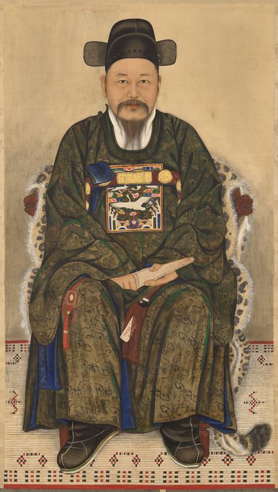 Portret van een jonge officier door Chae Yongshin (Korean