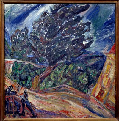 Grote Boom Blauwe Schilderij door Chaim Soutine door Chaim Soutine