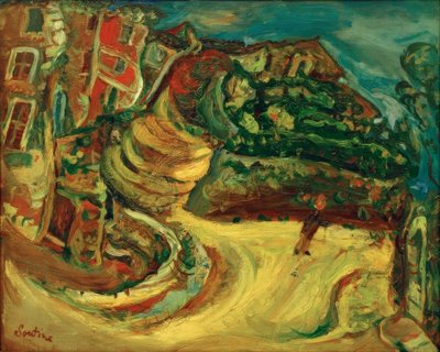 De straat van Céret door Chaim Soutine