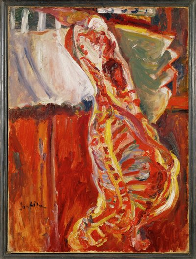 Halve zijde van rundvlees, ca.1922-23 (schilderij op doek) door Chaim Soutine
