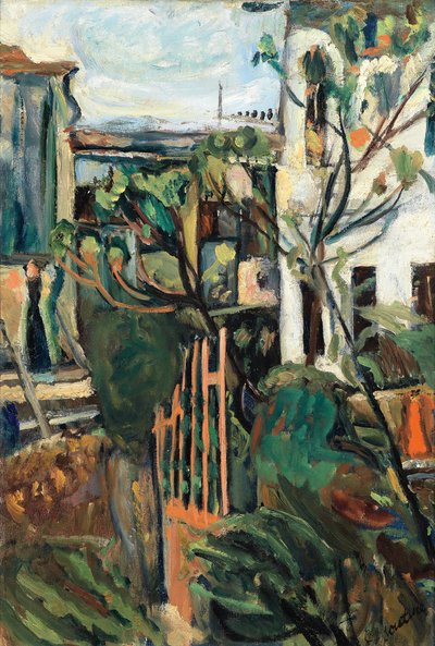 Huis nabij Parijs Maison aux environs de Paris, 1918 door Chaim Soutine