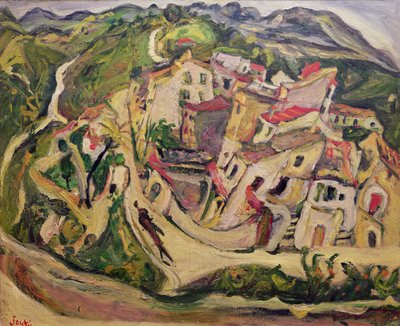 Huizen in Cagnes, 1923 door Chaim Soutine