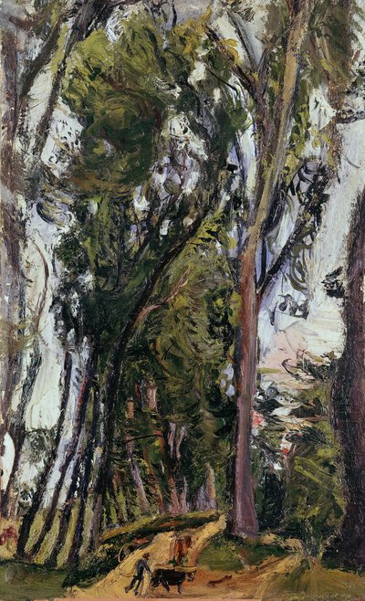 Landschap met boer, door Chaim Soutine (1894-1943), Frankrijk, 20e eeuw door Chaim Soutine