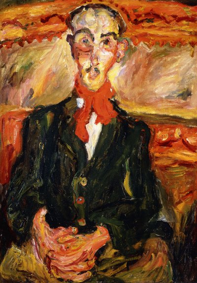 Man met rode sjaal door Chaim Soutine