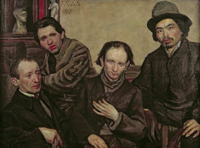Ontmoeting van de Schilders door Chaim Soutine