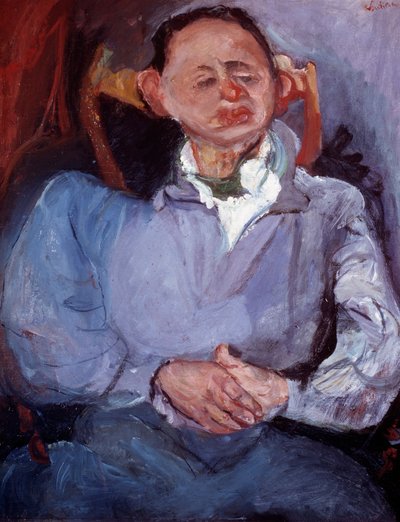 Portret van beeldhouwer Oscar Miestchaninoff. Schilderij door Chaim Soutine (1894-1944) door Chaim Soutine