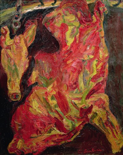 Zijde van Rundvlees en Kalfskop, 1925 door Chaim Soutine