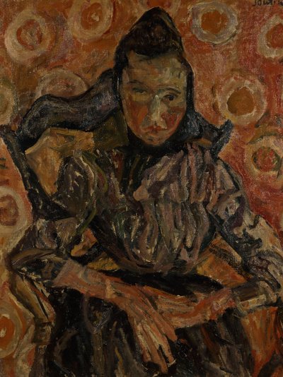 Vrouw zittend op een stoel, ca. 1917-18 door Chaim Soutine