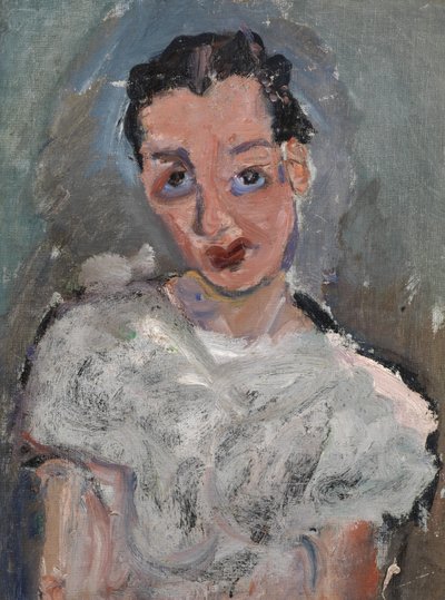 Jonge vrouw in een witte blouse door Chaim Soutine
