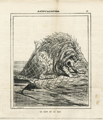 Illustratie van Cham (1819-1879) in Le Charivari door Amédée de Noé