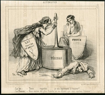 Illustratie van Cham (1819-1879) in Le Charivari door Amédée de Noé