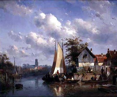 Een Zomers Tafereel door Charles Henri Joseph Leickert