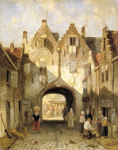 De Oude Poort door Charles-Henri-Joseph Leickert