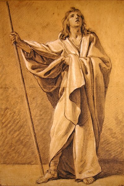 Studie van Sint Rochus door Charles Michel Ange Challe